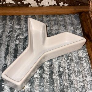 Ceramic Y-Shaped Candle Holder